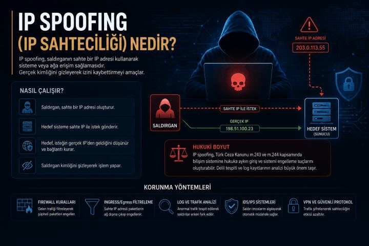 IP Spoofing (IP Sahteciliği) Nedir? Delil Değeri ve Savunma