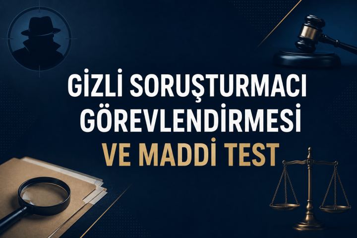 Gizli Soruşturmacı ve Maddi Test